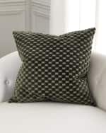 Image 3 of 3: D.V. KAP Home Dance Velvet Polka Dot Decorative Pillow, 24" Square