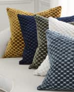 Image 1 of 3: D.V. KAP Home Dance Velvet Polka Dot Decorative Pillow, 24" Square