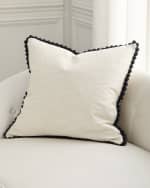 Image 2 of 2: D.V. KAP Home Pom Chic Decorative Pillow, 24" Square