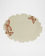 Image 1 of 3: Bordallo Pinheiro Cloudy Butterflies Platter by Claudia Schiffer