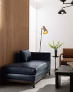 Image 3 of 4: Arteriors Edmond Leather Chaise