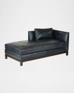 Image 1 of 4: Arteriors Edmond Leather Chaise