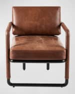Image 2 of 8: Arteriors Durham Leather Chair
