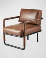 Image 3 of 8: Arteriors Durham Leather Chair
