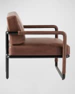 Image 4 of 8: Arteriors Durham Leather Chair