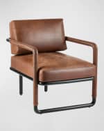 Image 1 of 8: Arteriors Durham Leather Chair