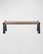 Image 2 of 7: Arteriors Solange Rattan Bench, 58.5"