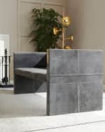 Image 2 of 7: Arteriors Donovan Suede Settee