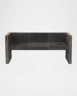 Image 4 of 7: Arteriors Donovan Suede Settee