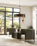 Image 2 of 5: Arteriors Escondido Leather Lounge Chair