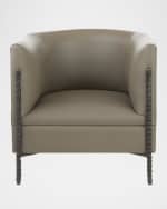 Image 3 of 5: Arteriors Escondido Leather Lounge Chair
