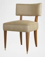 Image 2 of 4: Arteriors Laurent Leather Dining Chair