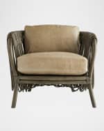 Image 2 of 5: Arteriors Strata Leather Lounge Chair