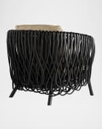 Image 4 of 5: Arteriors Strata Leather Lounge Chair