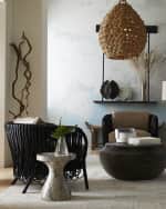Image 5 of 5: Arteriors Strata Leather Lounge Chair