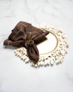 Image 3 of 3: Kim Seybert Gilded Leaves Charger