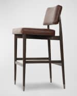 Image 7 of 7: Four Hands Anton Leather 31" Bar Stool