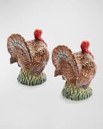 Image 2 of 2: Spode Woodland Figural Turkey Salt & Pepper Set