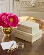 Image 6 of 6: AERIN Classic Croc Leather Small Box