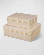 Image 5 of 6: AERIN Classic Croc Leather Small Box