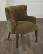 Image 4 of 5: Haute House Refined Simplicity Sage Peacock Chair