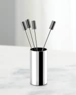 Image 1 of 4: ANNA New York Striations Cocktail Picks in Holder, Set of 4
