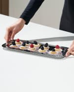 Image 3 of 4: ANNA New York Striations Small Rectangle Serving Tray, 13.75"