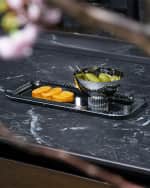 Image 4 of 4: ANNA New York Striations Small Rectangle Serving Tray, 13.75"
