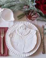 Image 4 of 4: Vietri Pietra Natale Figural Santa Salad Plate