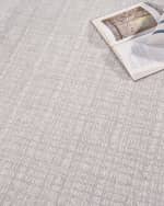 Image 5 of 6: Exquisite Rugs Alpine Hand-Loomed Silver & Ivory Rug, 10' x 14'
