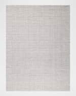Image 1 of 6: Exquisite Rugs Alpine Hand-Loomed Silver & Ivory Rug, 10' x 14'