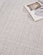 Image 5 of 6: Exquisite Rugs Alpine Hand-Loomed Silver & Ivory Rug, 8' x 10'