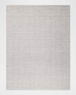 Image 1 of 6: Exquisite Rugs Alpine Hand-Loomed Silver & Ivory Rug, 8' x 10'