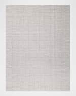 Image 1 of 6: Exquisite Rugs Alpine Hand-Loomed Silver & Ivory Rug, 9' x 12'