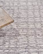 Image 5 of 6: Exquisite Rugs Alpine Hand-Loomed Gray & Ivory Rug, 10' x 14'