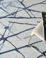 Image 6 of 6: Exquisite Rugs Mystic Hand-Tufted Navy Rug, 6' x 9'