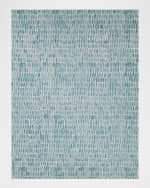 Image 1 of 7: Exquisite Rugs Ink Blot Hand-Tufted Turquoise Rug, 12' x 15'