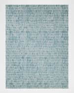 Image 1 of 6: Exquisite Rugs Ink Blot Hand-Tufted Turquoise Rug, 5' x 8'
