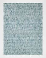 Image 1 of 6: Exquisite Rugs Ink Blot Hand-Tufted Turquoise Rug, 9' x 12'