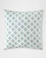 Image 1 of 2: John Robshaw Junu Sage Decorative Pillow, 22" Square