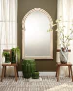 Image 2 of 4: Jamie Young Bardot 60" Bone & Wood Wall Mirror