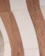 Image 4 of 4: Jamie Young Bardot 60" Bone & Wood Wall Mirror
