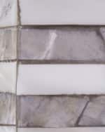 Image 3 of 3: Jamie Young Marmont Mother-of-Pearl Rectangle Wall Mirror, 38"