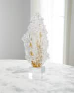 Image 1 of 2: John-Richard Collection Frozen Flame Sculpture on Crystal Base, Large