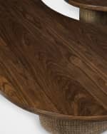 Image 2 of 3: Palecek Zoey Large Walnut Coffee Table