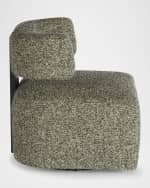 Image 3 of 6: HF Custom Winslow Boucle Swivel Chair