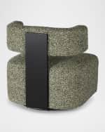 Image 4 of 6: HF Custom Winslow Boucle Swivel Chair