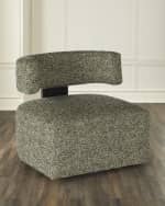Image 1 of 6: HF Custom Winslow Boucle Swivel Chair