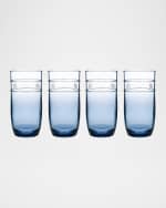 Image 1 of 3: Juliska Isabella Acrylic Large Blue Tumblers, Set of 4
