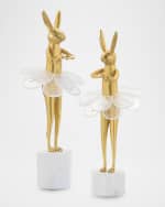 Image 2 of 2: John-Richard Collection Ballerina Bunny Sculpture on Marble Base I